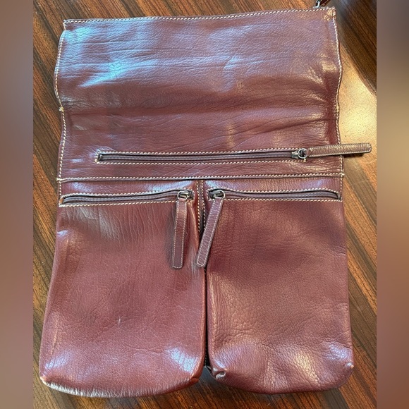 The Manual Co Genuine Leather Dark Brown Unisex Satchel/Messenger/Cross Body Bag - Picture 11 of 16